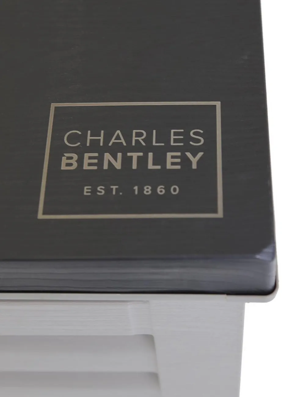 Charles Bentley Grey and Black Outdoor Plastic Storage Box