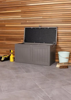 Charles Bentley Grey Outdoor Plastic Storage Box