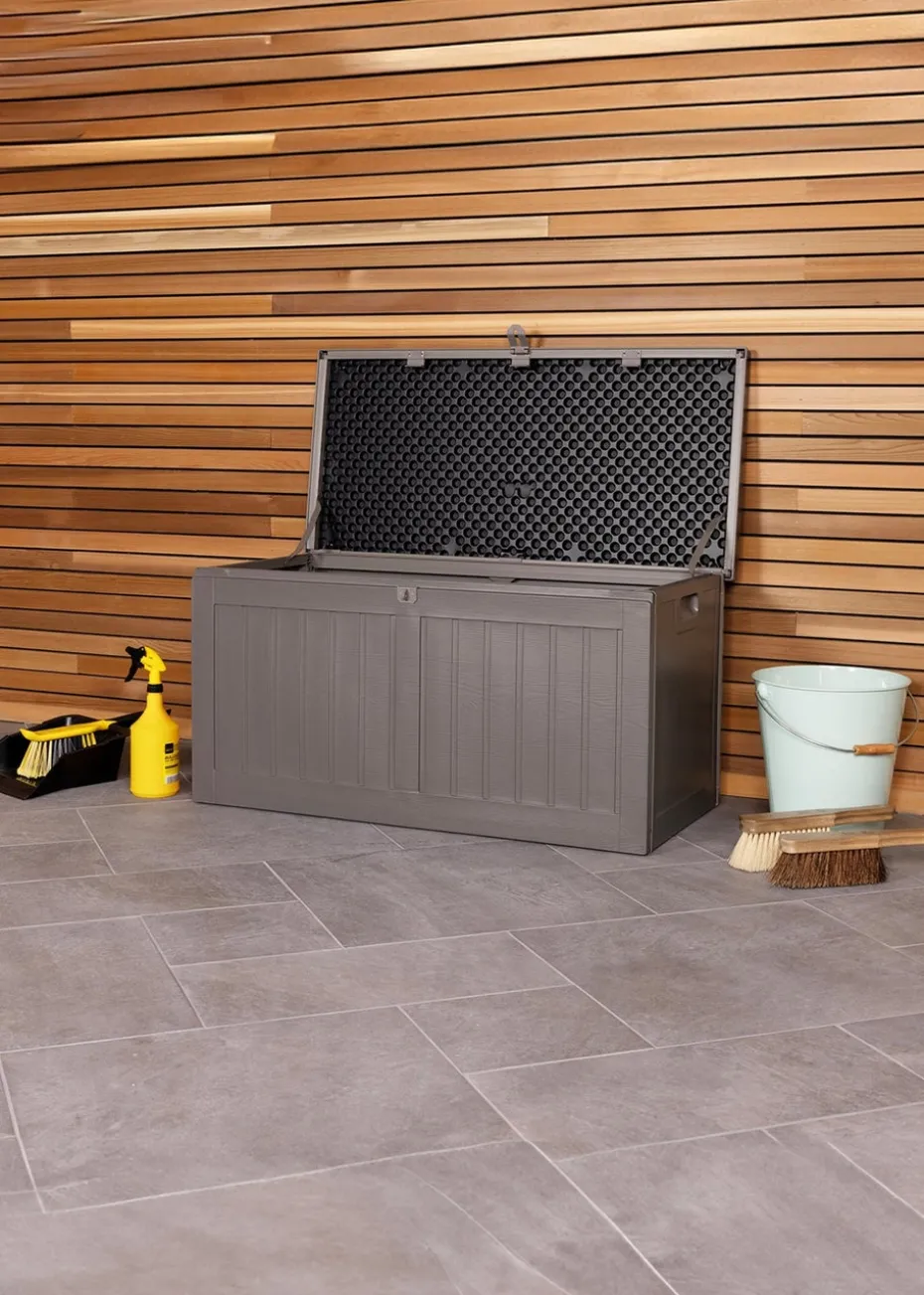 Charles Bentley Grey Outdoor Plastic Storage Box