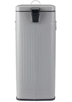 Charles Bentley Grey Retro Steel Square Kitchen Bin Light