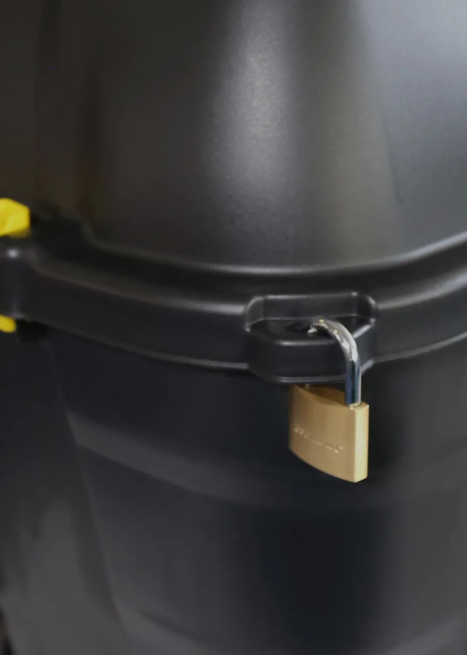 Charles Bentley Heavy Duty Trunk on Wheels Black