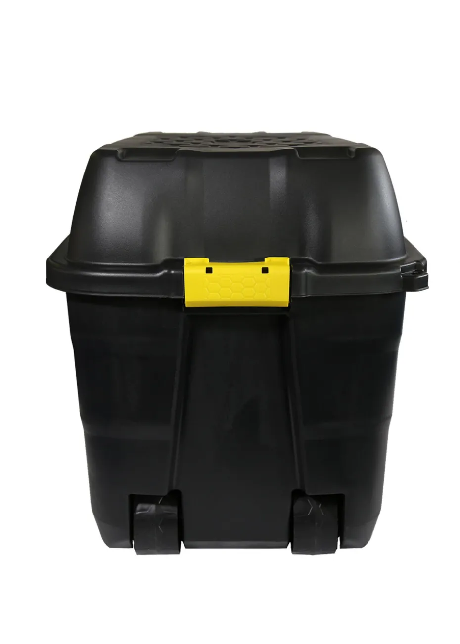 Charles Bentley Heavy Duty Trunk on Wheels Black