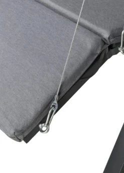 Charles Bentley Lounger Swing Chair for Garden or Patio Grey (3 Seater)