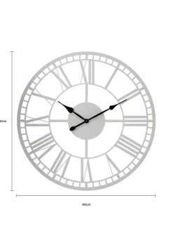 Charles Bentley Malham Indoor Outdoor Round Skeleton Wall Clock (Dia. 90cm)