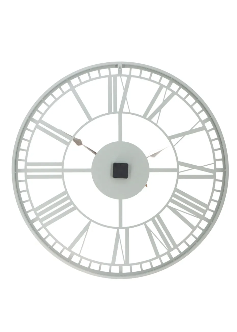 Charles Bentley Malham Indoor Outdoor Round Skeleton Wall Clock (Dia. 90cm)