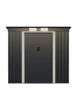 Charles Bentley Metal Galvanised Steel Shed (W6.6ft x D4ft)