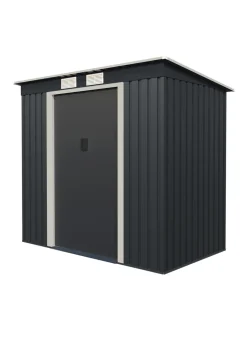 Charles Bentley Metal Galvanised Steel Shed (W6.6ft x D4ft)