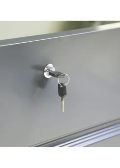 Charles Bentley Metal Storage Chest w/ Lock & Key Waterproof Seal Hydraulic Lid (H62cm x L132cm x W61cm)