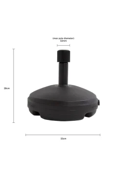 Charles Bentley Outdoor Plastic Round 7L Umbrella Base (Dia. 33cm)