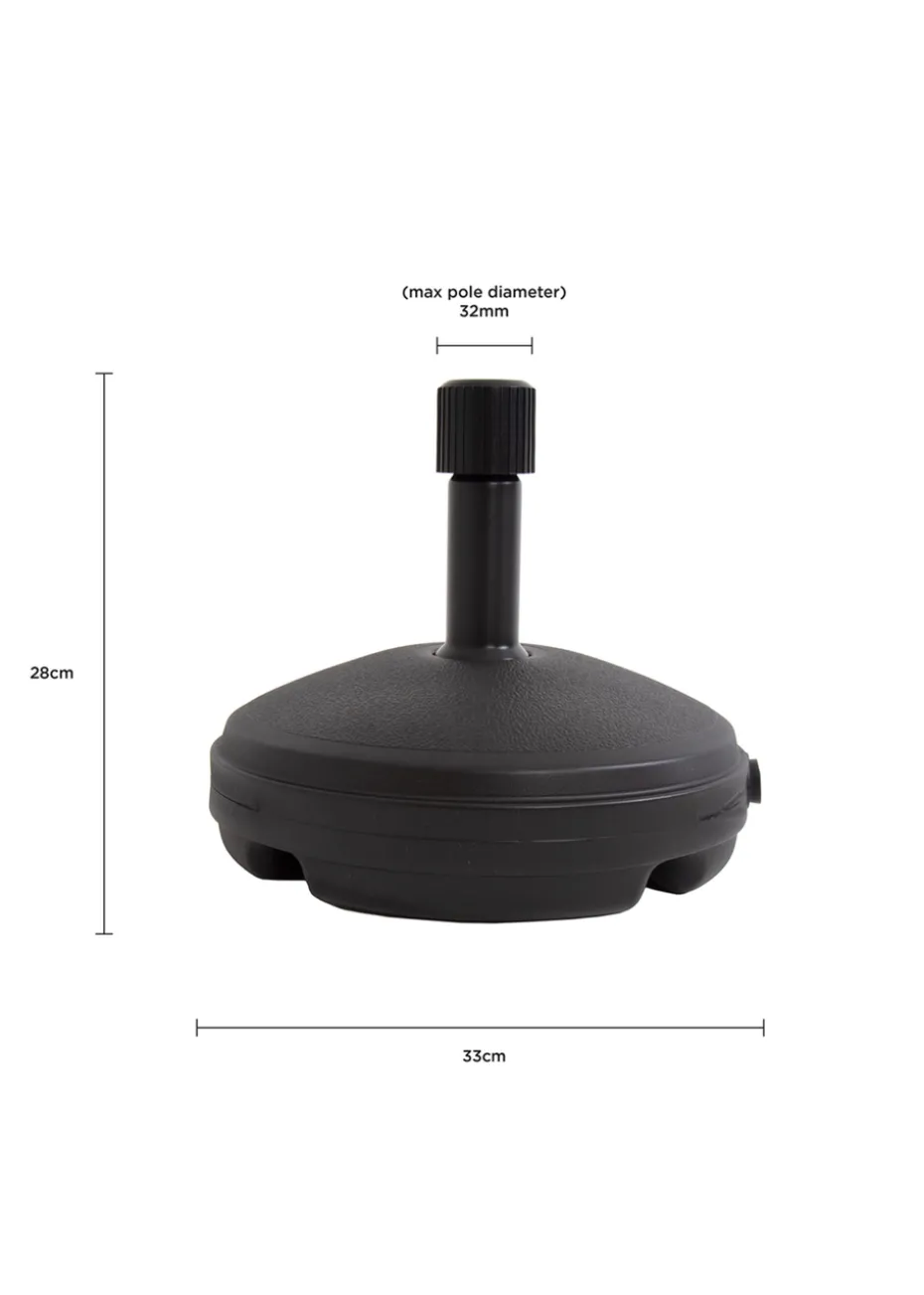 Charles Bentley Outdoor Plastic Round 7L Umbrella Base (Dia. 33cm)