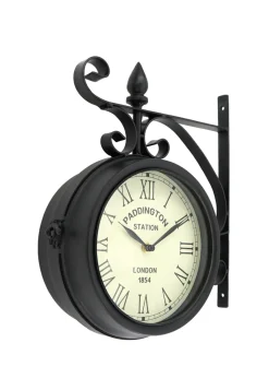 Charles Bentley Paddington Indoor Outdoor Double Sided Wall Clock (H32cm x W27cm)