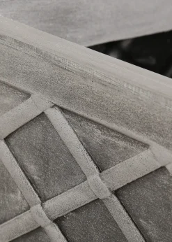 Charles Bentley Pair of Lazio Square Pewter Planters Grey Plastic (Dia. 32cm)