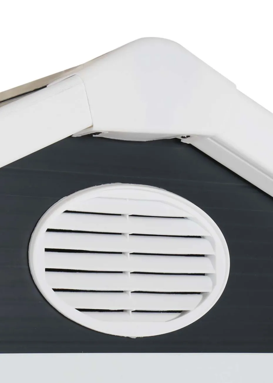 Charles Bentley Plastic Storage Shed Grey Small Roof Outdoor Tall (L4.4ft x W3.4ft)