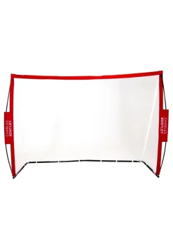 Charles Bentley Portable Foldable Red Football Kick Goal With Carry Bag (H5 x D2.5 x W7ft)