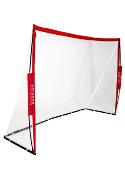 Charles Bentley Portable Foldable Red Football Kick Goal With Carry Bag (H5 x D2.5 x W7ft)