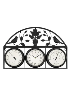 Charles Bentley Rutland Outdoor Triple Faced Wall Clock (H44cm x W66cm)
