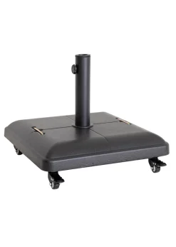 Charles Bentley Square Concrete Parasol Base Umbrella Stand With Wheels