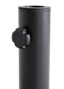 Charles Bentley Square Concrete Parasol Base Umbrella Stand With Wheels