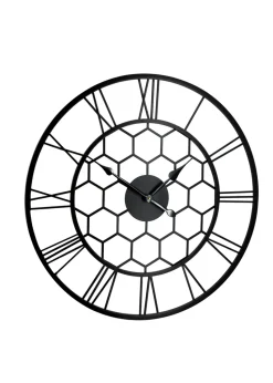 Charles Bentley Stanwick Indoor Outdoor Round Skeleton Wall Clock (Dia. 90cm)