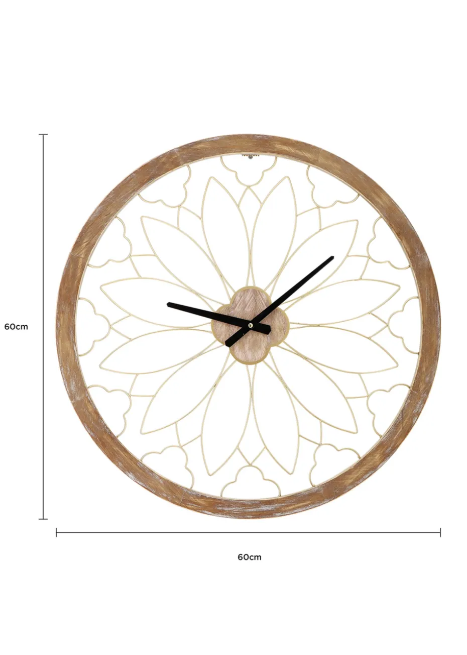 Charles Bentley Ullswater Indoor Outdoor Round Skeleton Wall Clock (Dia. 60cm)