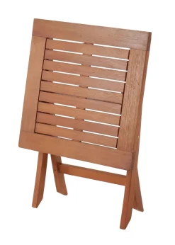 Charles Bentley Wooden Square Foldable Table FSC Certified (H50cm x W45cm x D45cm)