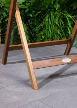 Charles Bentley Wooden Square Foldable Table FSC Certified (H74cm x W60cm x D60cm)