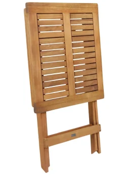 Charles Bentley Wooden Square Foldable Table FSC Certified (H74cm x W60cm x D60cm)