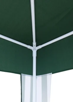 Charles Bentley 3x3m Polyester Gazebo Green Stripe Showerproof