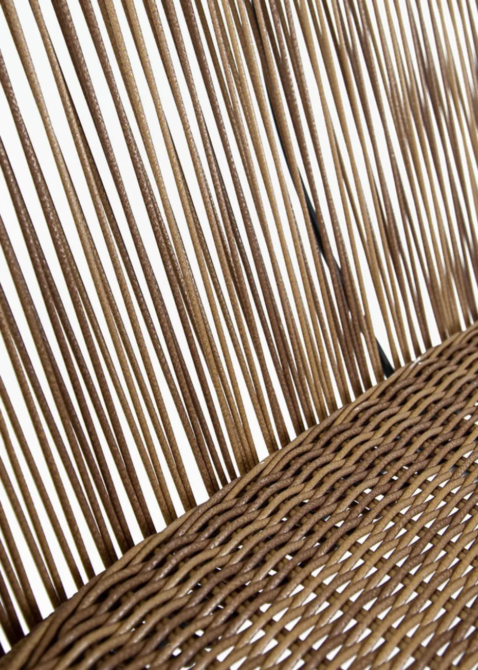 Charles Bentley Zanzibar 2 Seater Natural Garden Bench (H77 x D67cm x W118cm)