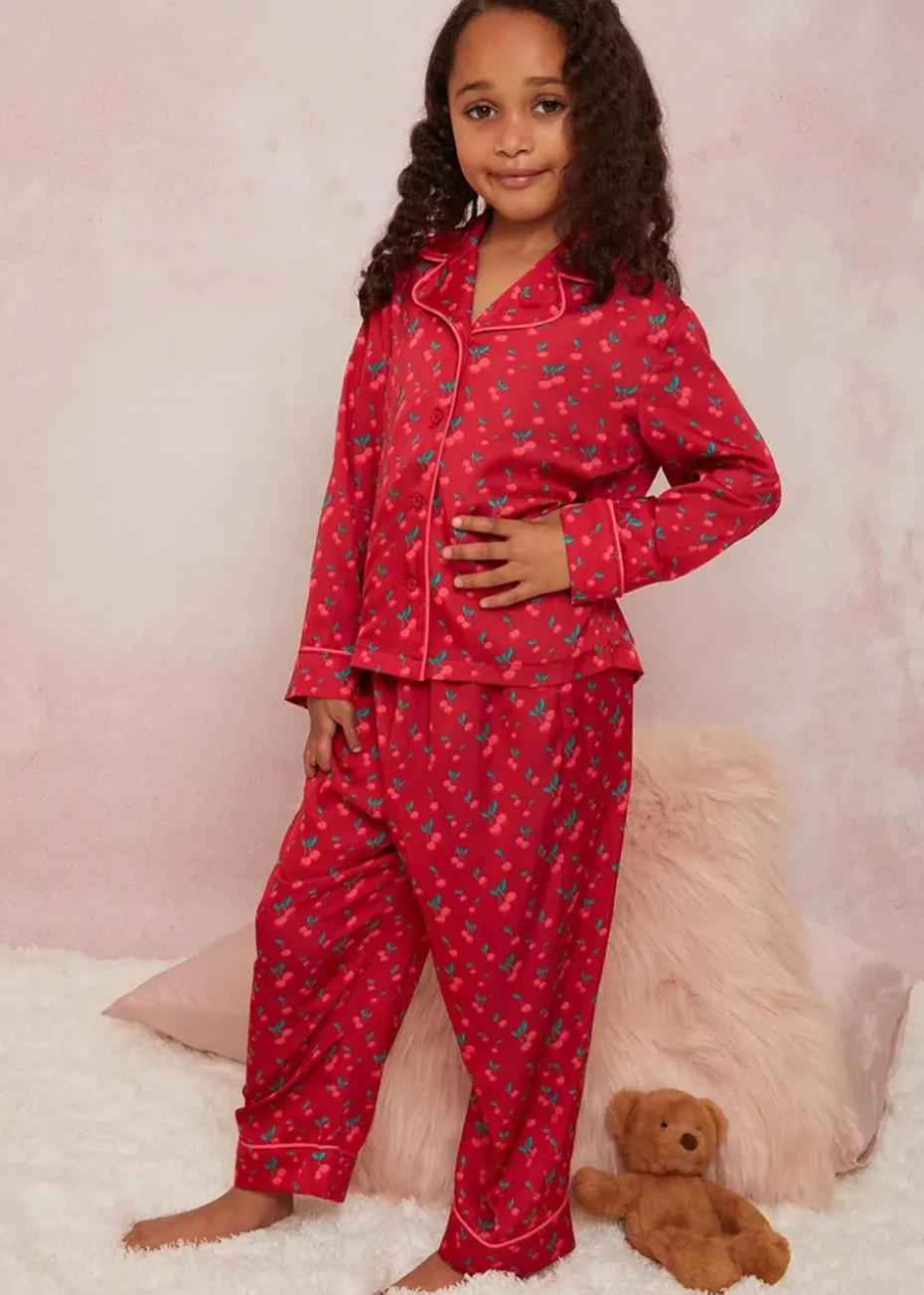 Chi Chi London Red Girls Cherry Pyjama Set (3-10 Years)