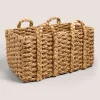 Chunky Handle Rectangular Basket
