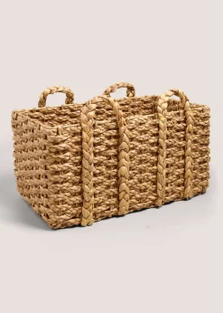 Chunky Handle Rectangular Basket