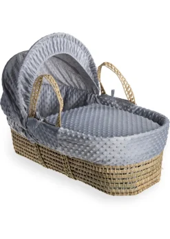 Clair de Lune Grey Dimple Palm Moses Basket