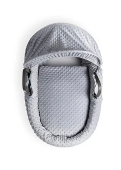 Clair de Lune Grey Dimple Wicker Moses Basket