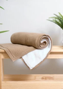 Clair de Lune Organic Biscuit Knit Sherpa Blanket