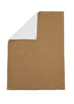 Clair de Lune Organic Biscuit Knit Sherpa Blanket