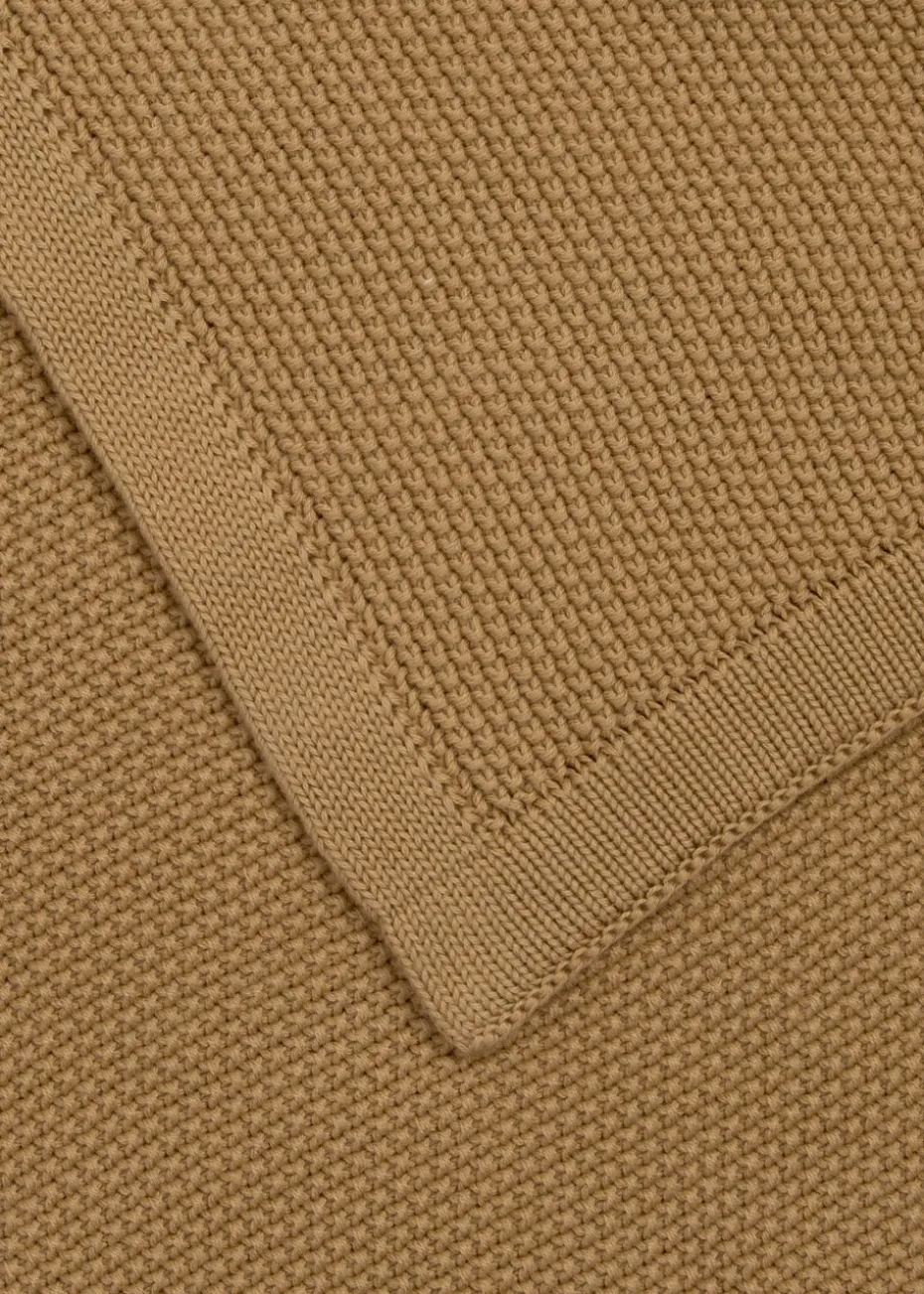 Clair de Lune Organic Biscuit Knitted Blanket