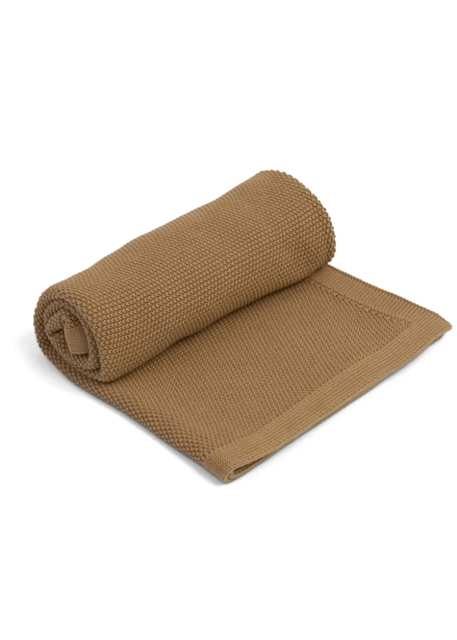 Clair de Lune Organic Biscuit Knitted Blanket