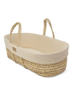 Clair de Lune Organic Cream Knitted Moses Basket