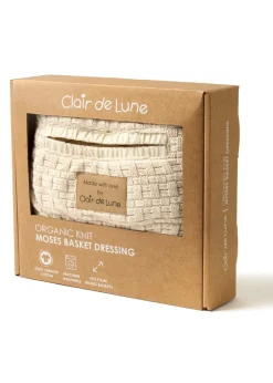 Clair de Lune Organic Cream Knitted Moses Basket Dressing