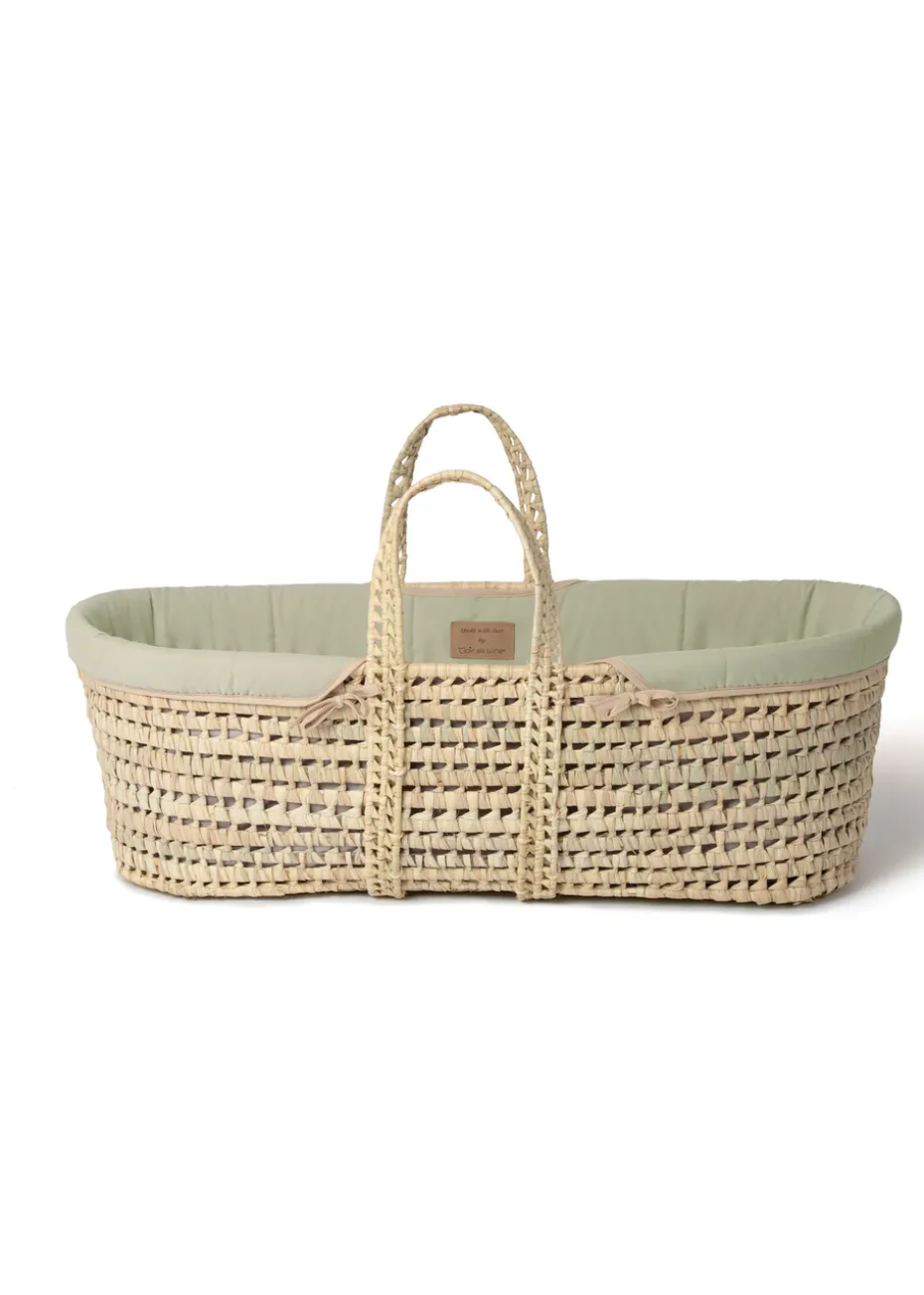 Clair de Lune Organic Palm Moses Basket - With Rocking Stand