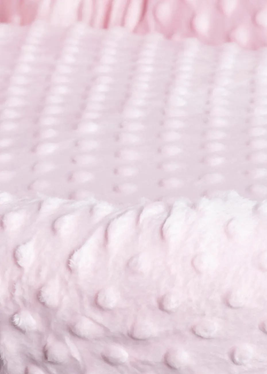 Clair de Lune Pink Dimple Wicker Moses Basket