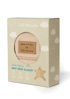 Clair de Lune Star Fleece Baby Wrap Blanket 6-12 Months