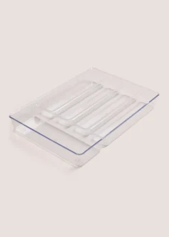 Clear cutlery organiser (35.5cm x25cm x4.5cm)