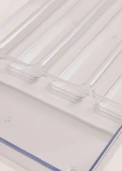 Clear cutlery organiser (35.5cm x25cm x4.5cm)