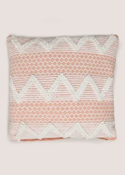 Coral Bobble Stripe Cushion