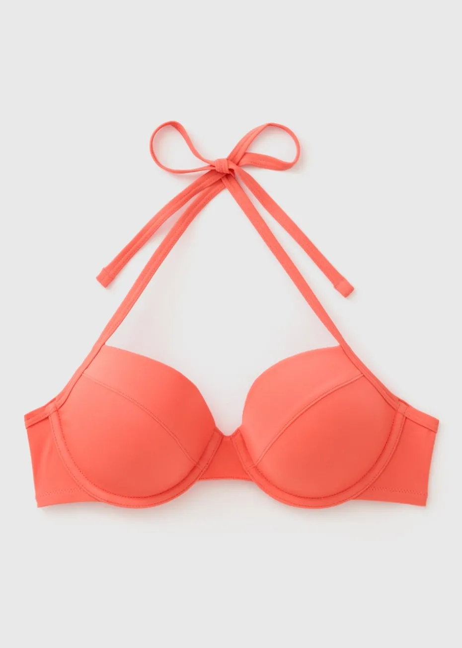 Coral Cupped Bikini Top