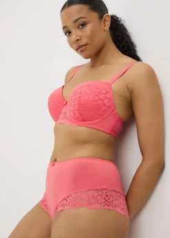 Coral Lace Detail Midi Knickers