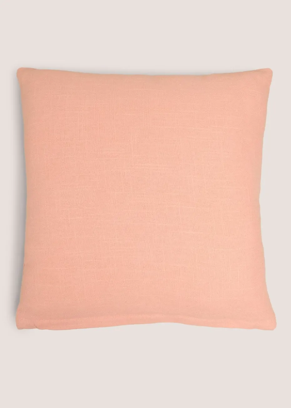 Coral Ornate Embroidery Cushion