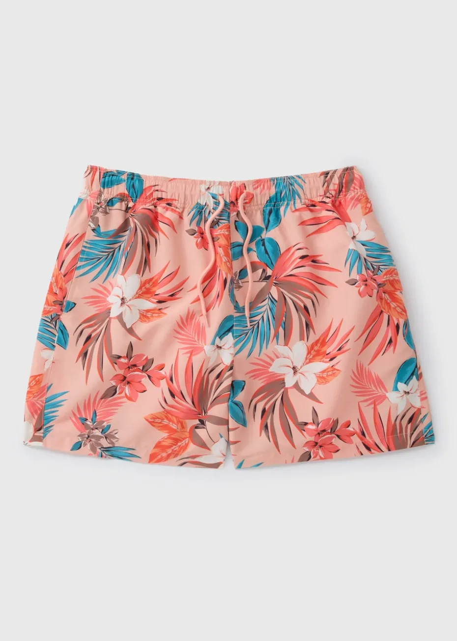 Coral Tropical Swim Shorts